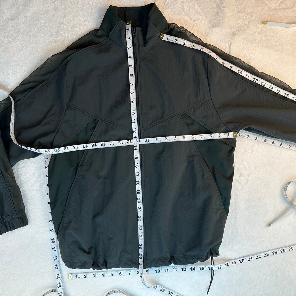 Alo Yoga Origin Full-Zip Track Jacket Size XXS Charcoal Green Windbreaker $198 - Picture 7 of 16